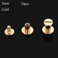 Riemennieten Schraube 5mm bis 8mm für Lederwaren 10 Stück – Farbe gold-5mm-10pcs