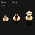Riemennieten Schraube 5mm bis 8mm für Lederwaren 10 Stück – Farbe gold-8mm-10pcs