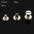 Riemennieten Schraube 5mm bis 8mm für Lederwaren 10 Stück – Farbe silver-6.5mm-10pcs