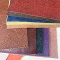 Rindsleder Gras Blumenmuster 20 x 30 cm für DIY Taschen – 3