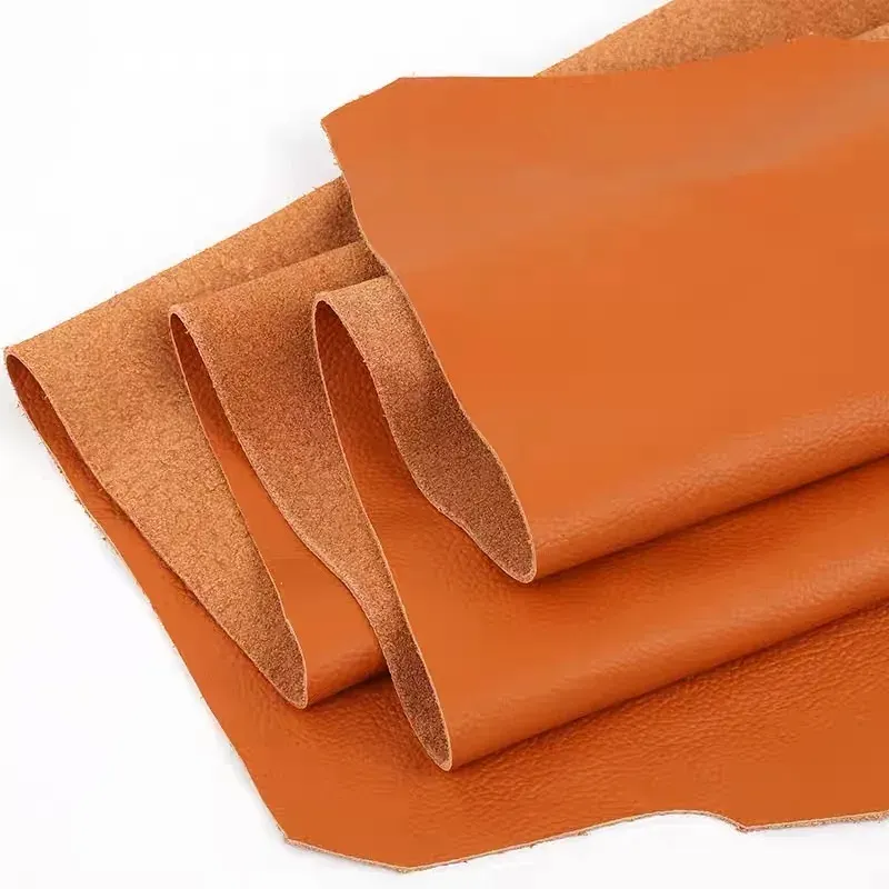 Rindsleder Orange Weich Ganzes Stück DIY Lederwaren