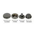 Robuste Druckknöpfe 12,5 bis 17 mm für Leder Daunenjacken Basteln – Farbe Gun Black 12.5mm