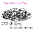 Runde Nagelnieten 2mm bis 5mm für Lederhandwerk und Accessoires Silber – 1