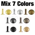 Runde Nieten Einzel Kappe 5 bis 10 mm für Leder Gürtel Hut Schuhe – Farbe 140pcs Mix 7 Colors