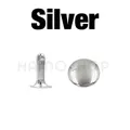 Runde Nieten Einzel Kappe 5 bis 10 mm für Leder Gürtel Hut Schuhe – Farbe Silver