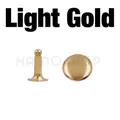 Runde Nieten Einzel Kappe 5 bis 10 mm für Leder Gürtel Hut Schuhe – Farbe Light Gold