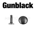 Runde Nieten Einzel Kappe 5 bis 10 mm für Leder Gürtel Hut Schuhe – Farbe Gunblack