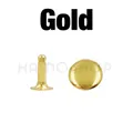 Runde Nieten Einzel Kappe 5 bis 10 mm für Leder Gürtel Hut Schuhe – Farbe Gold