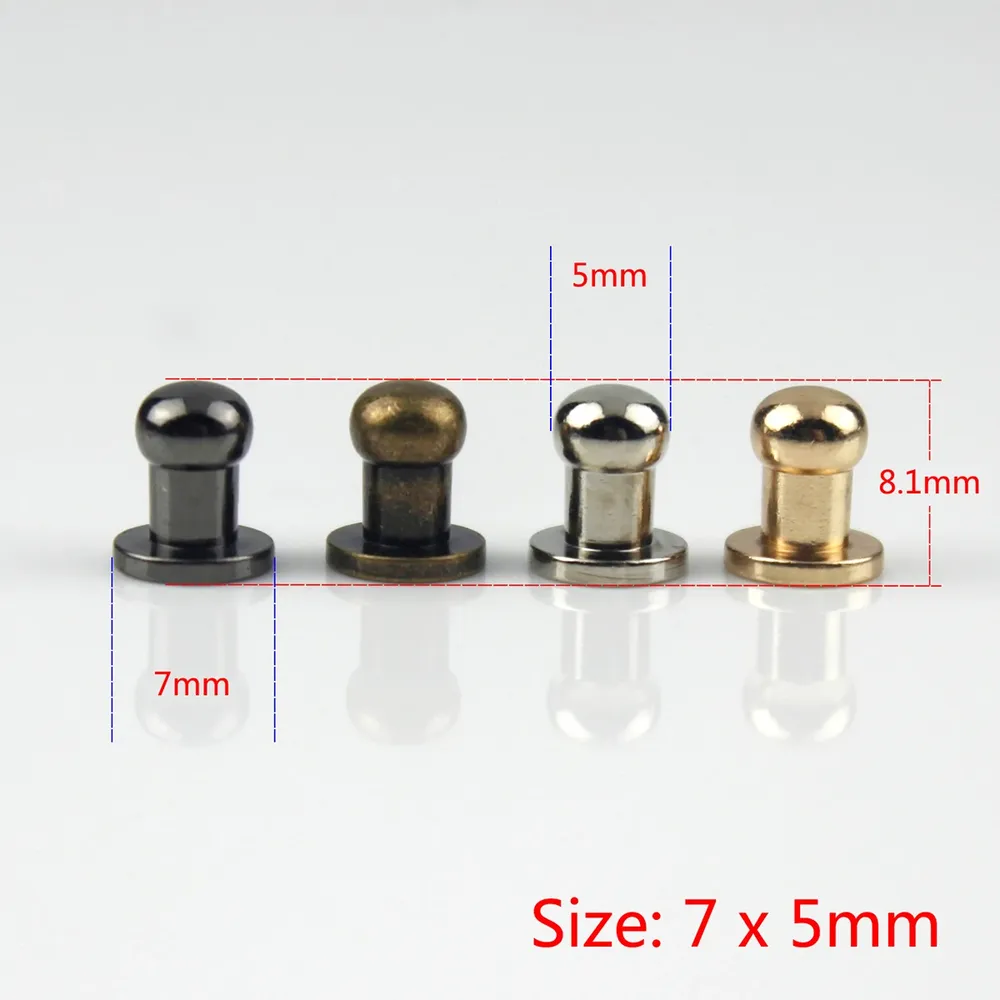 Sam Brown Knöpfe mit Schraubverschluss 6x4mm bis 10x8mm 10 Stück