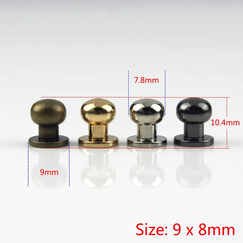 Sam Brown Knöpfe mit Schraubverschluss 6x4mm bis 10x8mm 10 Stück