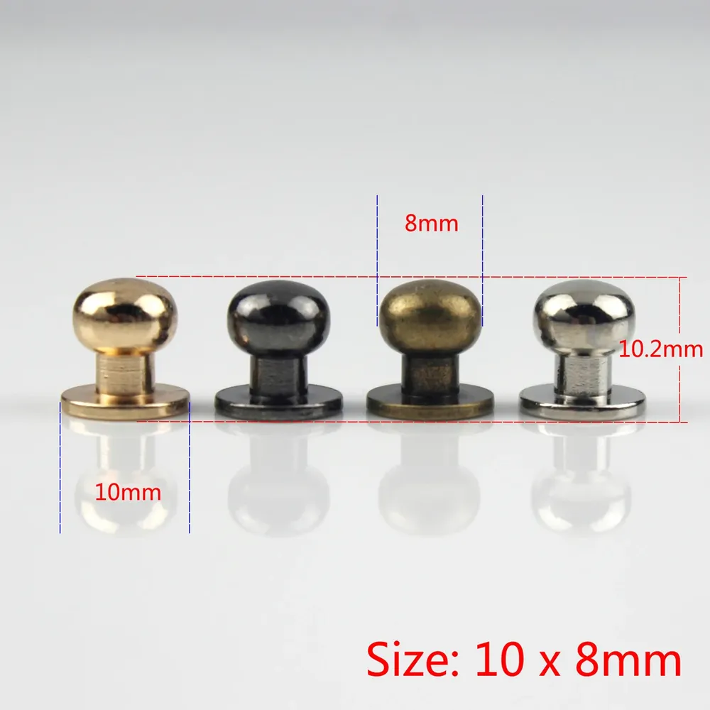 Sam Brown Knöpfe mit Schraubverschluss 6x4mm bis 10x8mm 10 Stück