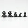 Sam Brown Knöpfe mit Schraubverschluss 6x4mm bis 10x8mm 10 Stück – Farbe Gun metal