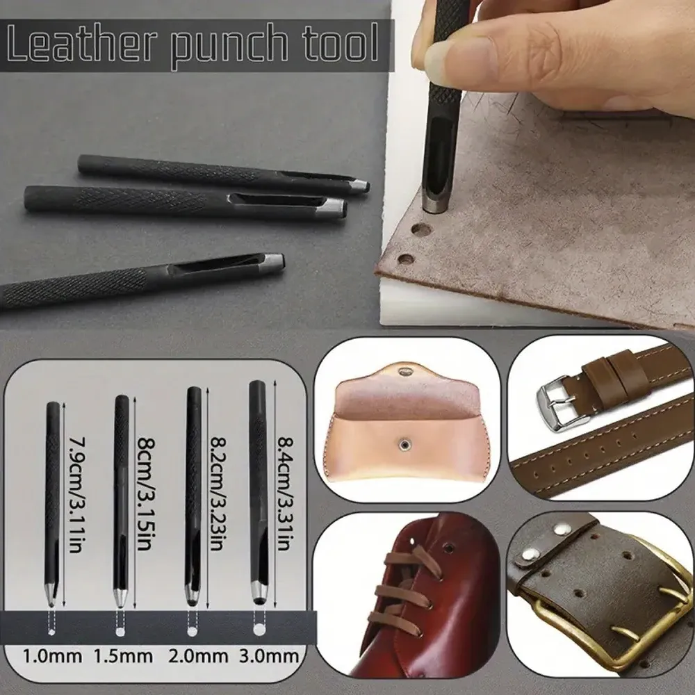 Schuh-Leder-Nähset mit Ahle und Faden