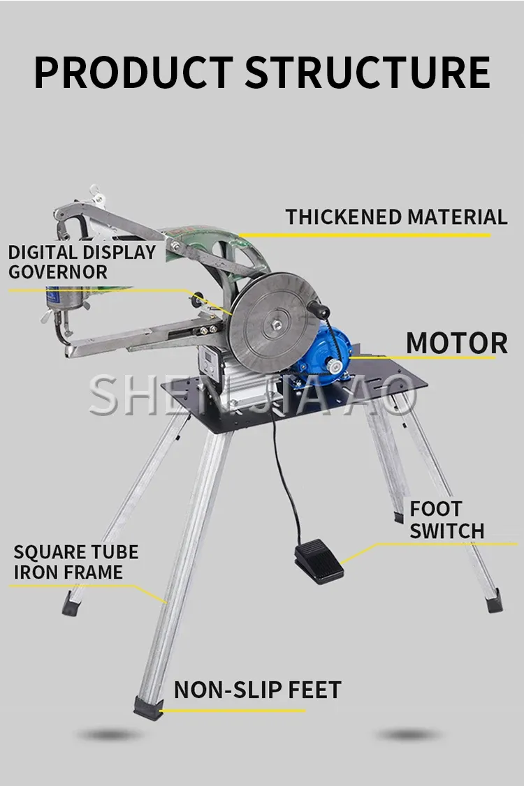 Schuh Nähmaschine Leder manuell oder elektrisch Desktop einstellbar