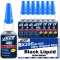 Sekundenkleber 20 g schwarz hochviskos für Leder und Gummi – Farbe 480-20G-8Pcs