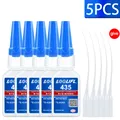Sekundenkleber 20g stark schnell trocknend für Leder Gummi Holz – Farbe 20g-435-5PCS