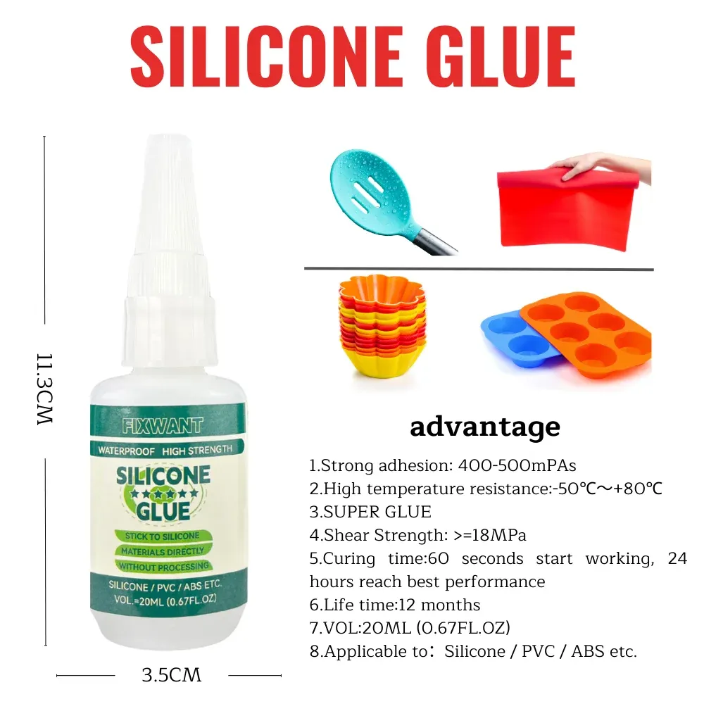 Silikonkleber 20ml bis 30ml stark haftend für Leder Holz