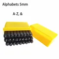 Stempelset Buchstaben Zahlen Stahl 3 bis 5 mm – Farbe Alphabets 5mm
