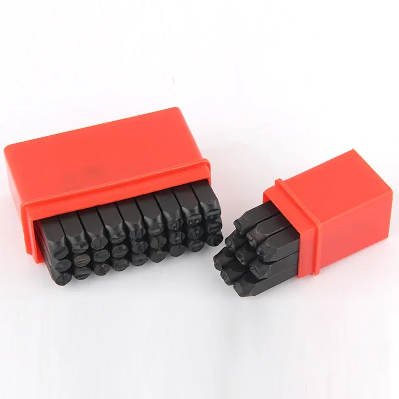 Stempelset Buchstaben Zahlen Stahl 3 bis 5 mm
