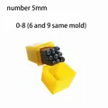 Stempelset Buchstaben Zahlen Stahl 3 bis 5 mm – Farbe Numbers 5mm