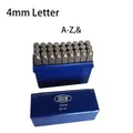 Stempelset Buchstaben Zahlen Stahl 3 bis 6 mm – Farbe Buchstabe 4mm