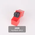 Stempelset Zahlen Buchstaben 2 bis 2,5 mm für Leder Holz Metall – Farbe 3mm Numbers
