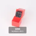 Stempelset Zahlen Buchstaben 2 bis 2,5 mm für Leder Holz Metall – Farbe 5mm Numbers