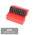 Stempelset Zahlen Buchstaben 2 bis 2,5 mm für Leder Holz Metall – Farbe 8mm Letters