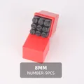 Stempelset Zahlen Buchstaben 2 bis 2,5 mm für Leder Holz Metall – Farbe 8mm Numbers