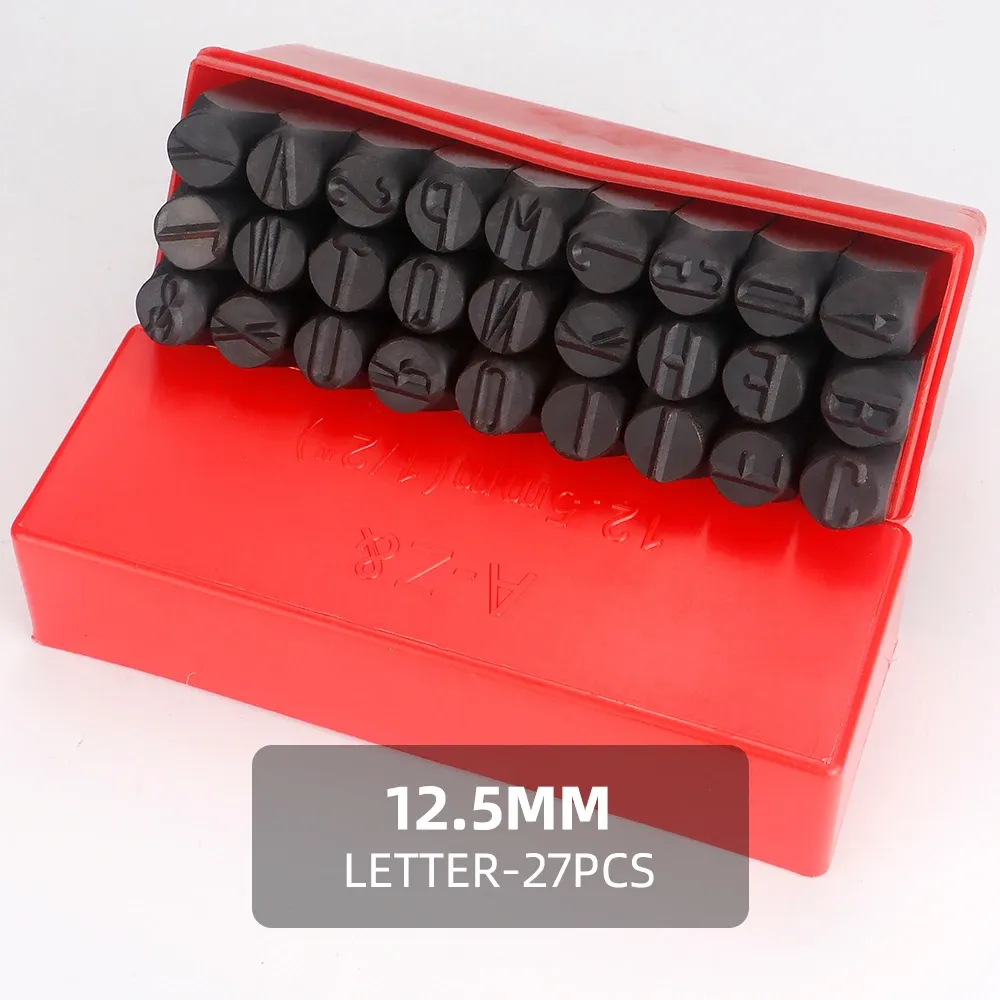 Stempelset Zahlen Buchstaben 2 bis 2,5 mm für Leder Holz Metall