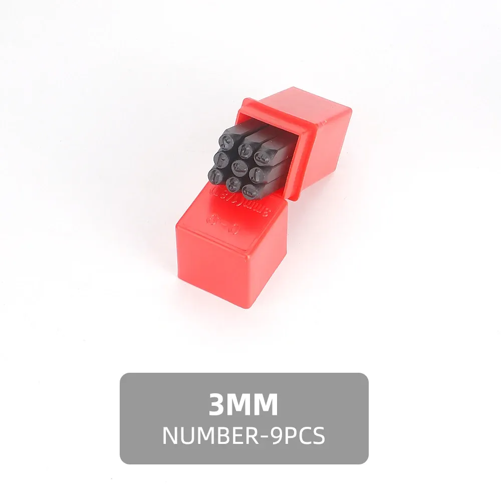 Stempelset Zahlen Buchstaben 2 bis 2,5 mm für Leder Holz Metall