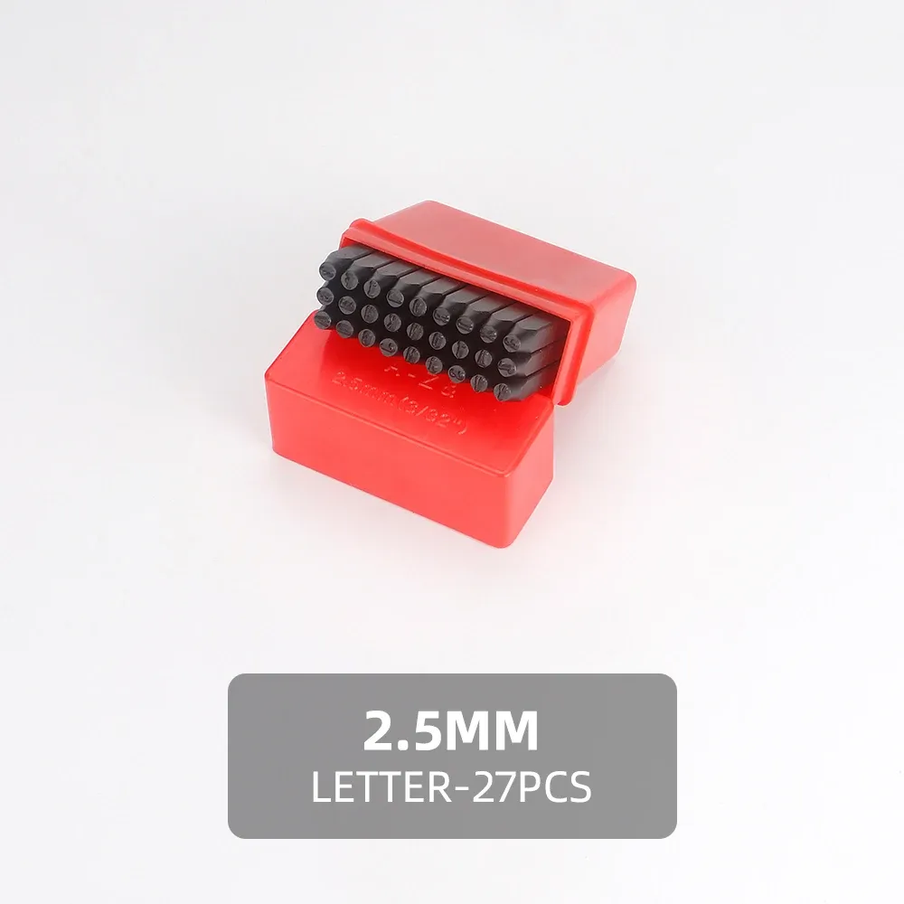 Stempelset Zahlen Buchstaben 2 bis 2,5 mm für Leder Holz Metall