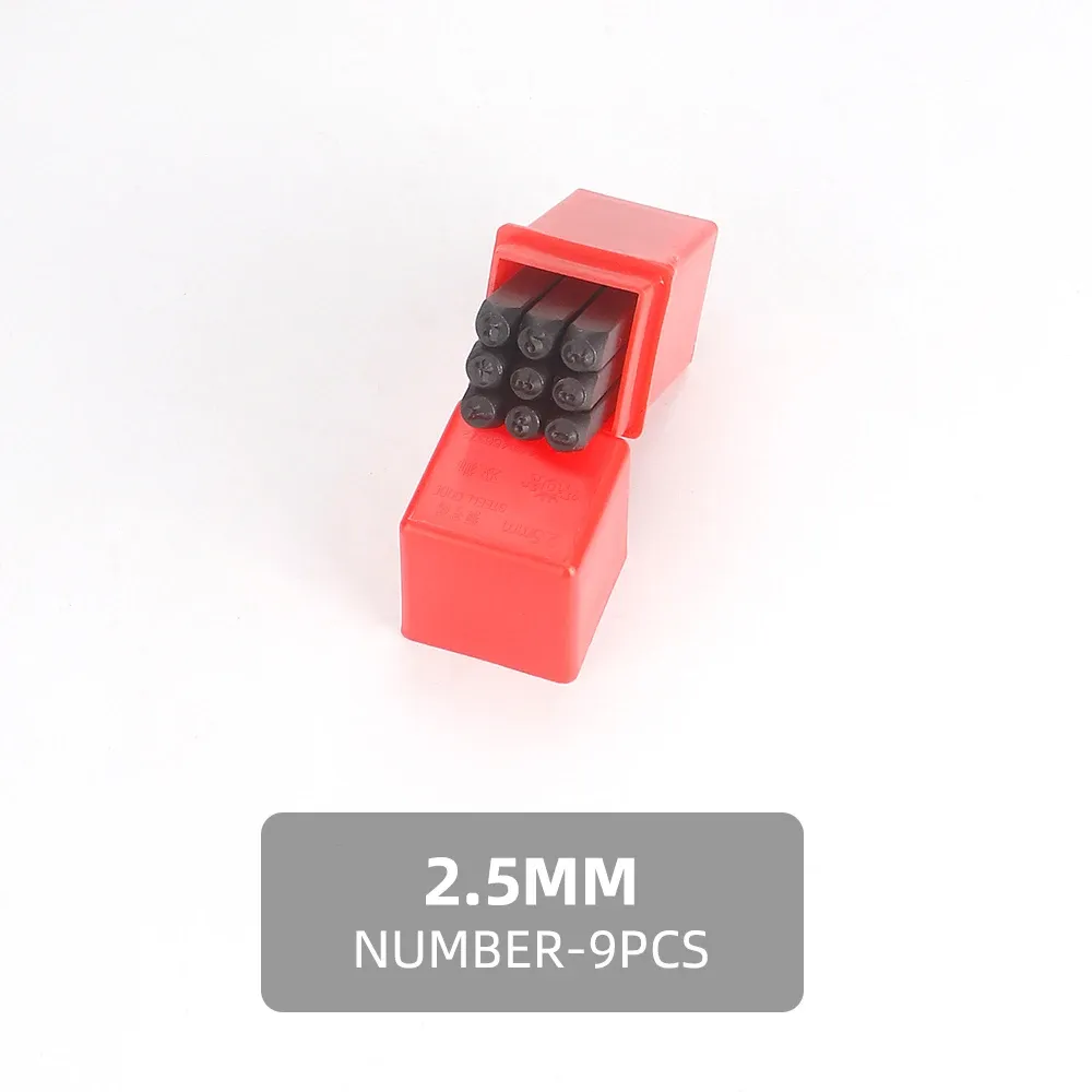 Stempelset Zahlen Buchstaben 2 bis 2,5 mm für Leder Holz Metall