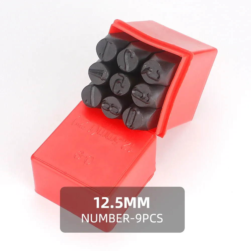 Stempelset Zahlen Buchstaben 2 bis 2,5 mm für Leder Holz Metall