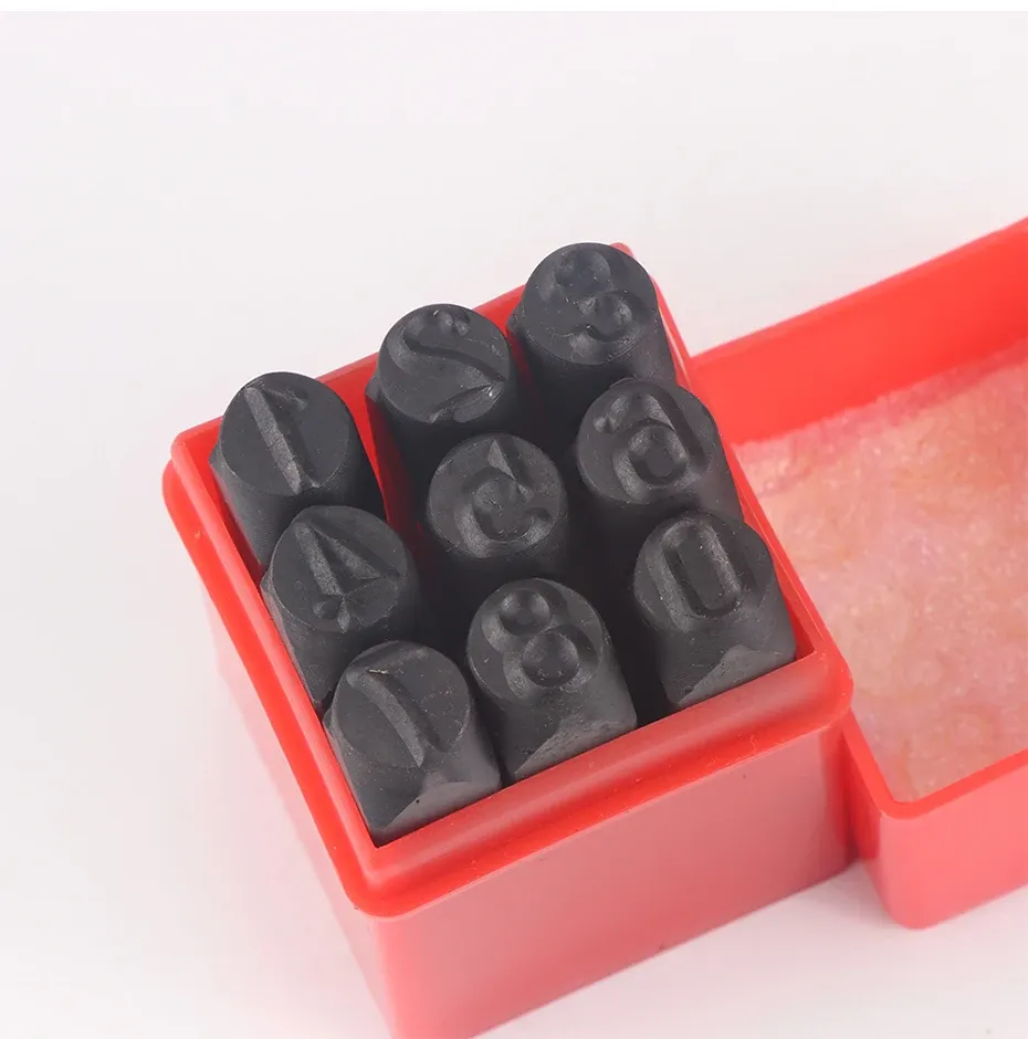 Stempelset Zahlen Buchstaben 2 bis 2,5 mm für Leder Holz Metall