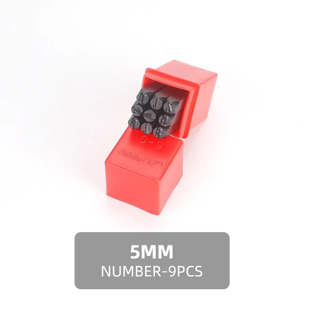 Stempelset Zahlen Buchstaben 2 bis 2,5 mm für Leder Holz Metall