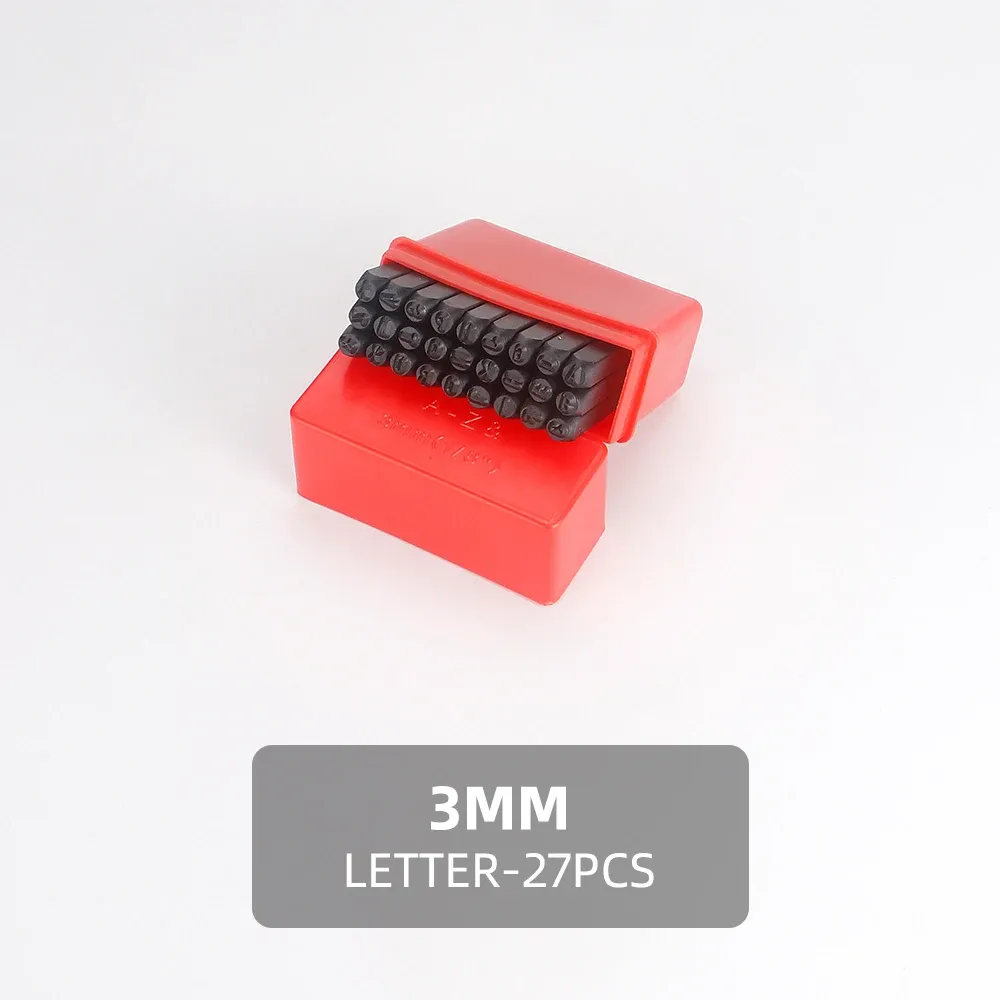 Stempelset Zahlen Buchstaben 2 bis 2,5 mm für Leder Holz Metall