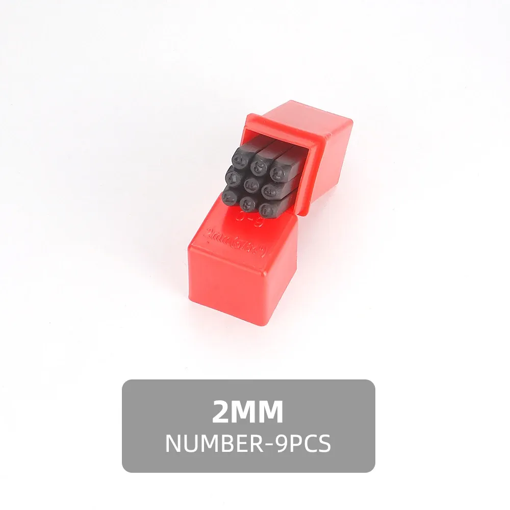 Stempelset Zahlen Buchstaben 2 bis 2,5 mm für Leder Holz Metall