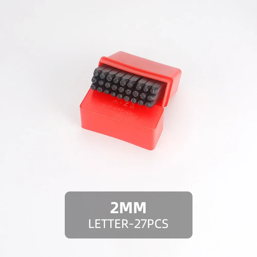 Stempelset Zahlen Buchstaben 2 bis 2,5 mm für Leder Holz Metall