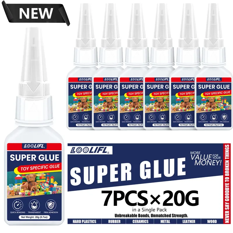 Superkleber 1 bis 7 Stück 20 g stark haftend für Leder