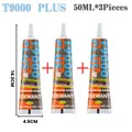 T-9000 PLUS Kleber 15 bis 110 ml für Leder und Stoff – Farbe T9PLUS 50ML 3Pieces