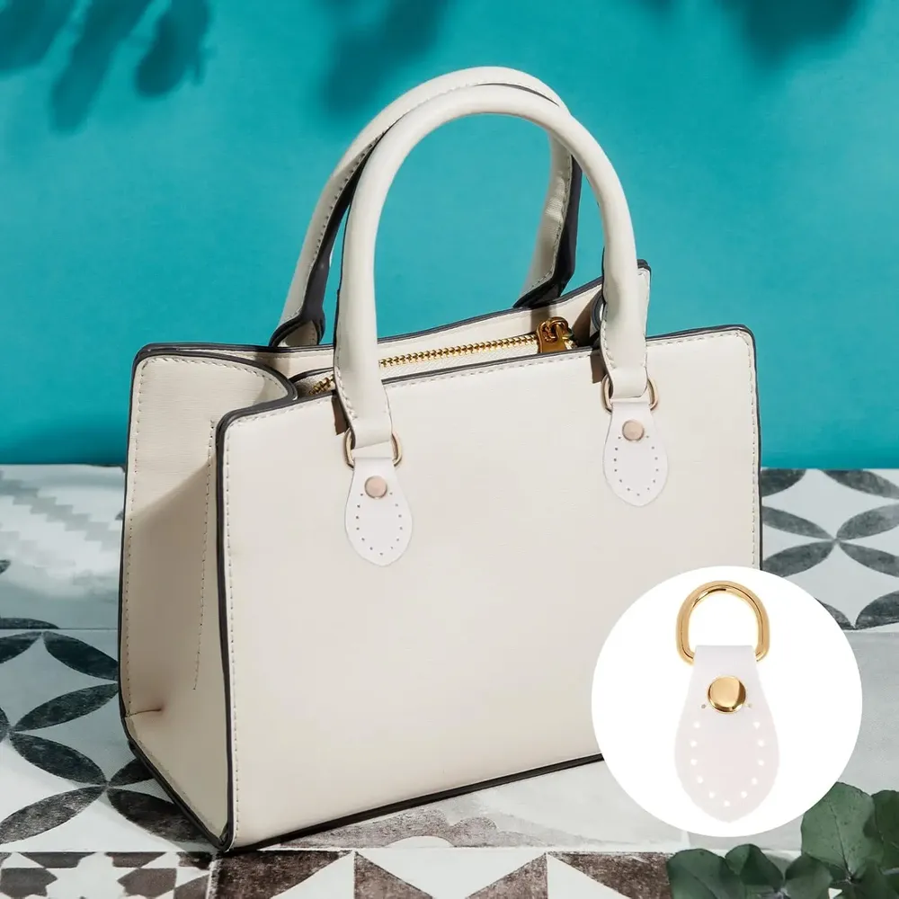 Taschenclip D-Ring PU Leder 6 Stück für Geldbörsen Gurthalterung Haken
