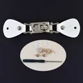 Taschenverschluss Leder PU 1 bis 5 Stück für Handtaschen Mäntel Nähzubehör – Farbe WhiteSilver