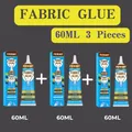 Textilkleber transparent waschbar für Leder und Baumwolle – Farbe 60ML 3PCs