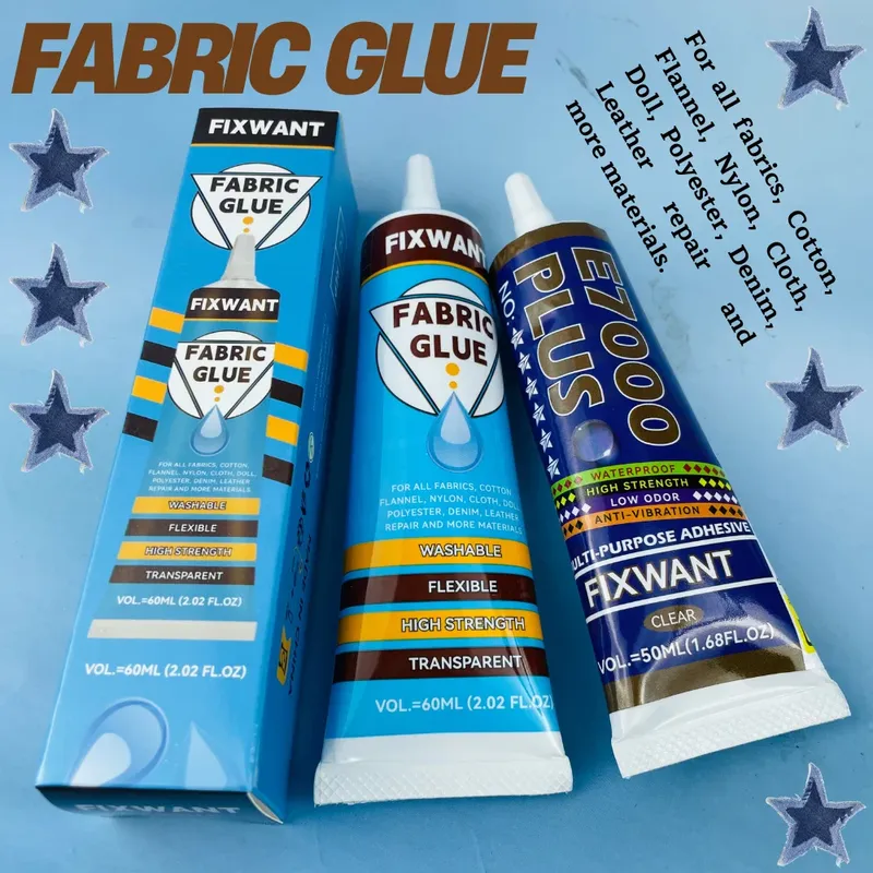 Textilkleber transparent waschbar für Leder und Baumwolle