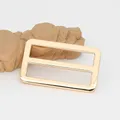 Tri-Glide Schnalle Metall 1 Stück für Leder Basteltasche Gurtband Gepäck – Farbe Lightgold