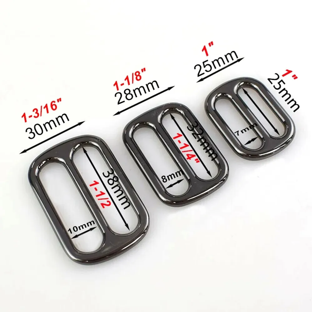 Tri Glide Schnalle Metall 1 Stück für Leder Tasche Gürtel Gurtband 25 bis 38 mm