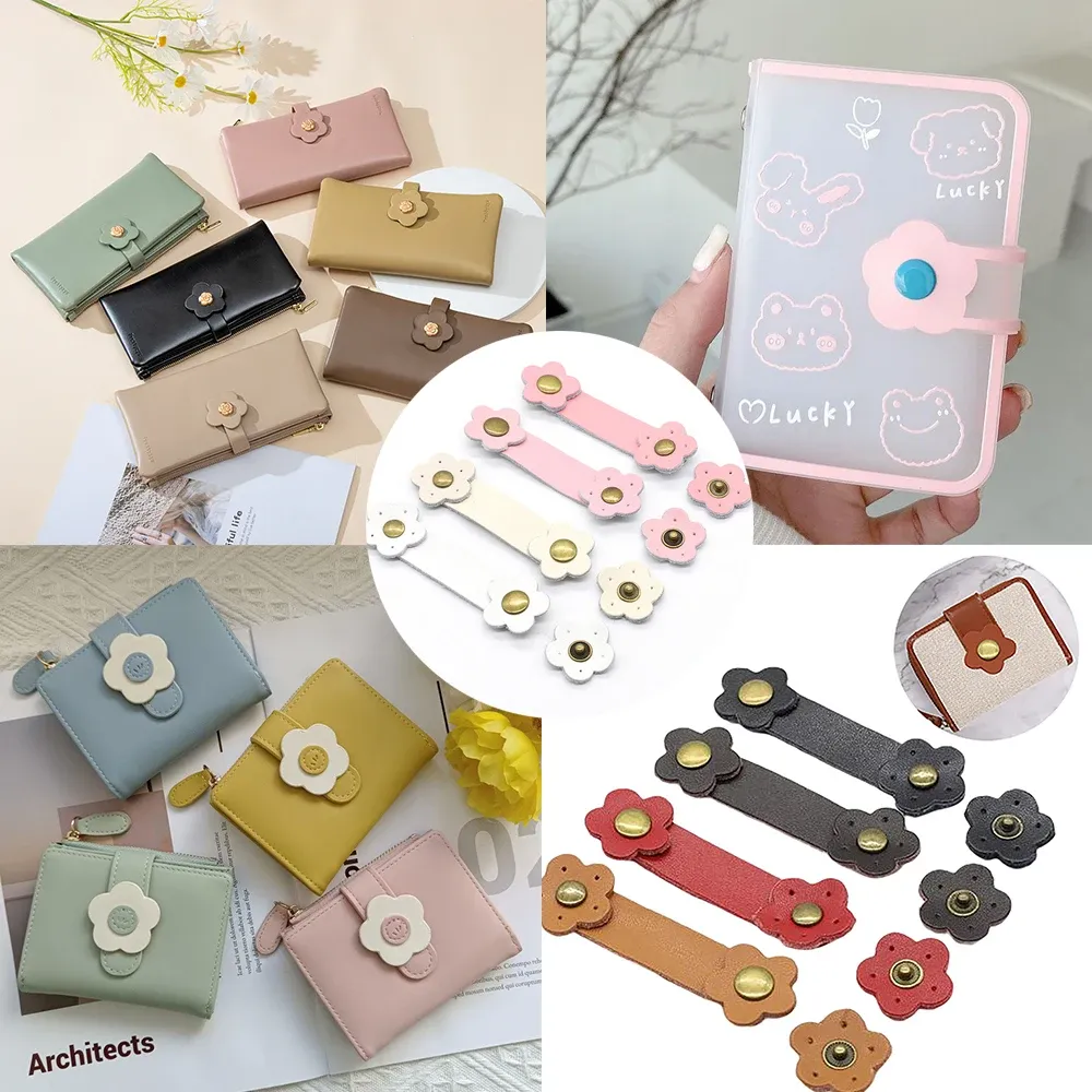 Vintage Leder Taschen Schnallen zum Aufnähen 5 Stück für Handtaschen