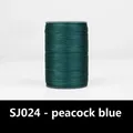 Wachsfaden Leder rund 0,35 bis 0,65 mm – Farbe SJ024 - Pfauenblau