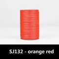 Wachsfaden Leder rund 0,35 bis 0,65 mm – Farbe SJ132 - orange rot